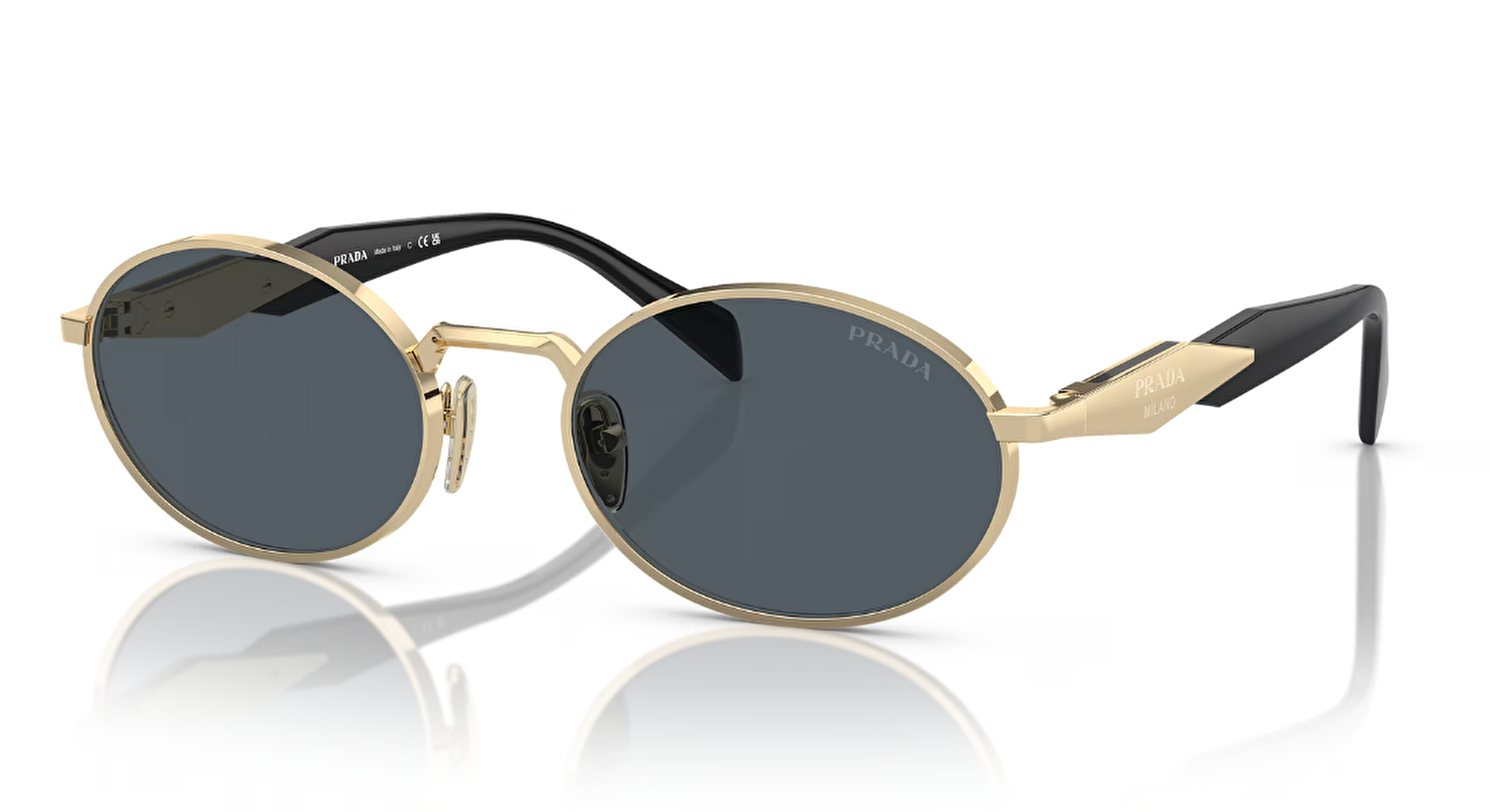 小物 GOLDEN  / WASHED LEATHER STUDS 80 Prada Kadın Güneş Gözlüğü GU036970